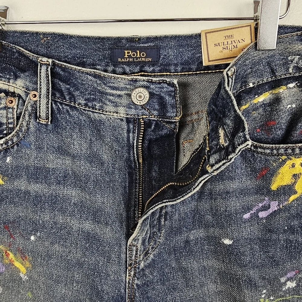Polo Ralph Lauren Boy's Splatter Sullivan Slim Denim Shorts - Big Kid